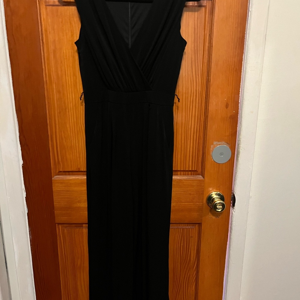 Vince Camuto Elegant Black Pants Jumper w/Pockets